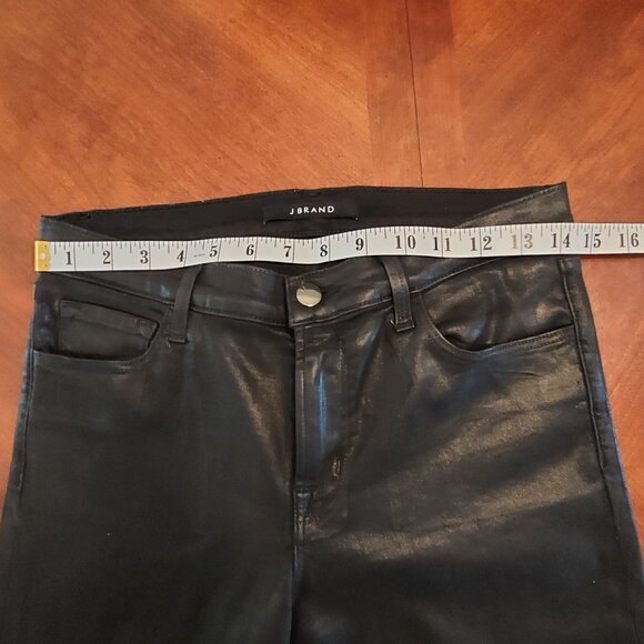 J Brand Selena Mid Rise Crop with Coated Black Lace Jeans - Picture 15 of 16